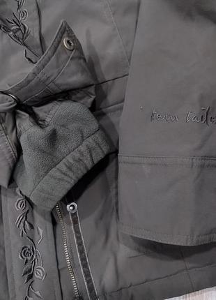 Куртка с вышивкой, функфициальная, непромокаемая. не продуваемая. лыжная хаки6 фото