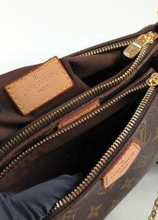 Louis vuitton pochete multi brown/green3 фото