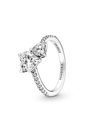 Кольццо кольцо кольцо пандора pandora silver s925 ale с биркой два сердца сердечко