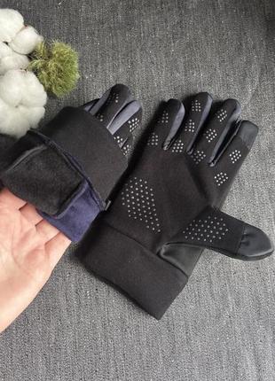 Спортивные термофлисовые перчатки3 фото