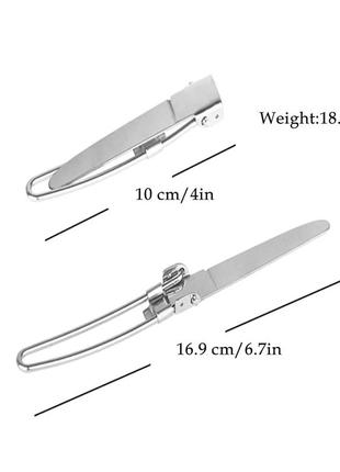 Складной набор столовый приборов: вилка, нож и ложка4 фото
