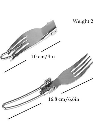 Складной набор столовый приборов: вилка, нож и ложка3 фото