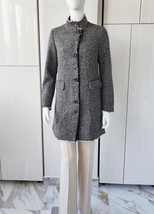 ♥️1+1=3♥️ sisley женское твидовое пальто из шерстяной смеси2 фото
