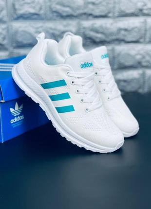 Женские кроссовки adidas белые текстиль кроссовки адидас
