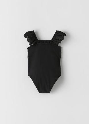 Боди zara для девочки 13 14 лет 164 см черное с рюшами — цена 102 грн в ...