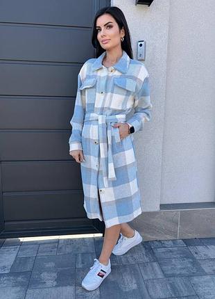 Кардиган платье рубашка на пуговицах под поясок воротник нагрудные карманы с клапаном рукав с манжетом врезные карманы ткань кашемир турция