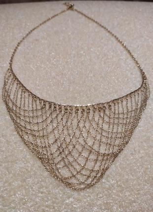 Цепочка колье h&m в золоте