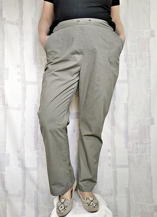Брюки из тонкой плащевки на резинке, 100% хлопок