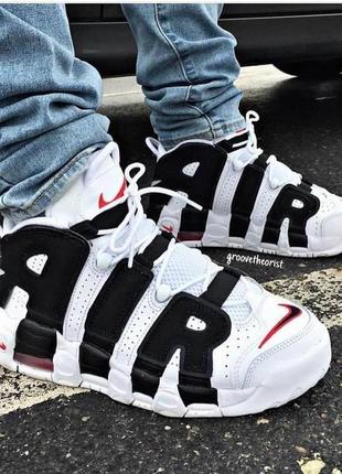 ✅женские кроссовки ✅nike air more uptempo 96 (white/black)