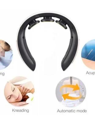 Масажер для шиї smart neck massager hx-1680 6 режимів5 фото