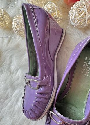 Новые  брендовые туфли  geox оригинал натуральная кожа лаванда6 фото