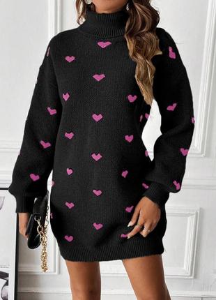 Жіночий теплий светр туніка подовжений сукня