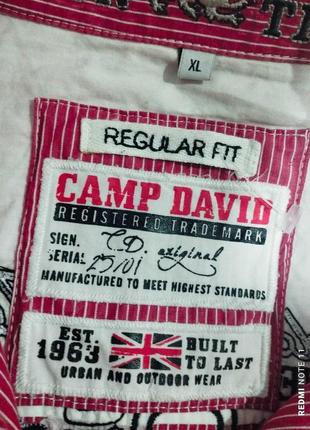 Стильного дизайна хлопковая рубашка известного немецкого бренда camp david5 фото