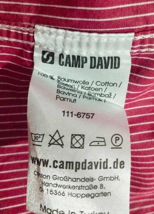 Стильного дизайна хлопковая рубашка известного немецкого бренда camp david6 фото