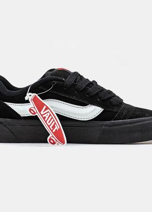 Мужские кроссовки vans knu skool / ванс кну скул черные дутые дутыши10 фото