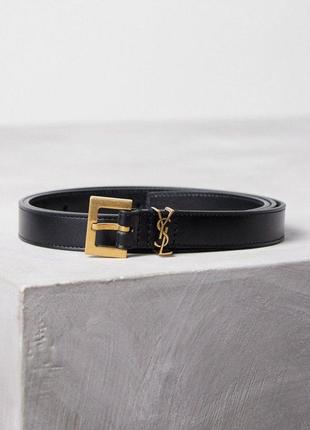 Жіночий чорний ремінь yves saint laurent верб лоран ysl ysl шкіра шкіряний ремінь із логотипом пояс 3