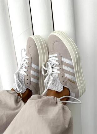 Женские кроссовки adidas gazelle bold platform6 фото