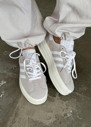 Женские кроссовки adidas gazelle bold platform8 фото