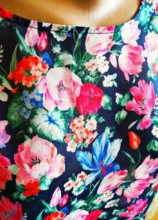 190. яркая блузка в красивый цветочный принт британского бренда аtmosphere.4 фото