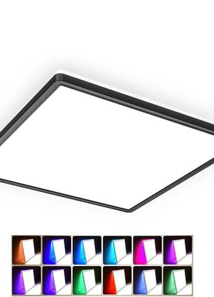 Ультратонкий светодиодный накладной светильник люстра с пультом slim back light 42s rgb bk