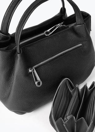 Сумка сумочка + кошелек фирмы di gregorio италия кожа5 фото