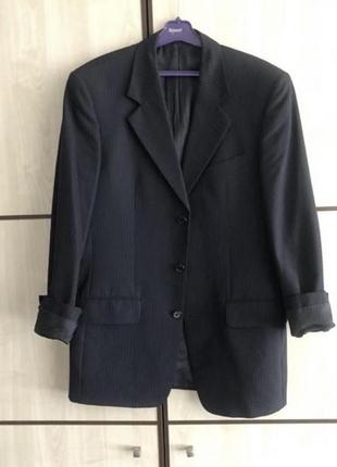 Піджак чорний вовняний2 фото