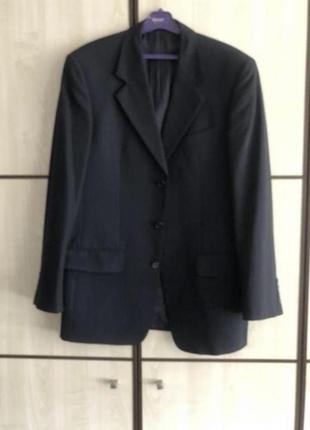 Піджак чорний вовняний1 фото