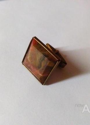Запонка ссср серебро 875 пробы со звездой.