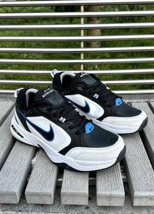 Мужские кроссовки nike air monarch iv (black white)1 фото