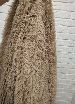 Плед травка бежевый