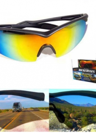 Окуляри тактичні сонцезахисні tag glasses поляризовані антивідблискові для водіїв різнокольорові