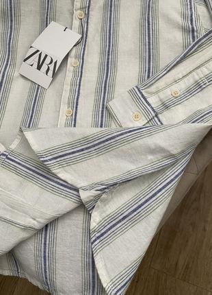 Нова сорочка бавовна/льон zara