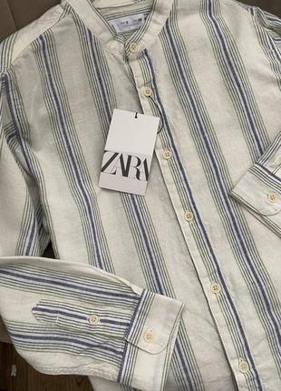 Нова сорочка бавовна/льон zara