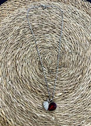 Підвіска яблучко з ланцюжком, кулон яблучко на ланцюжку