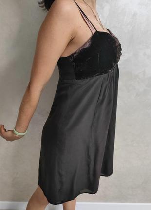 Шелковое платье с бархатником hallhuber4 фото
