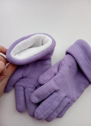 Флісові рукавички, на вік 4-8 років2 фото