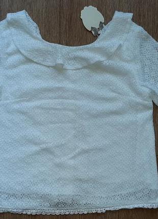 Гіпюрова блузка з гудзиками на спині з етикеткою2 фото