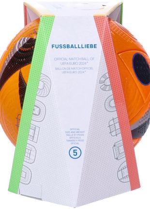 Мяч футбольный adidas euro24 fussballliebe winter omb in9382 (размер 5)2 фото