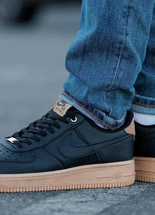 Кроссовки nike air force&nbsp;1 low black найк аир форс низкие черные2 фото