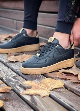 Кроссовки nike air force&nbsp;1 low black найк аир форс низкие черные5 фото