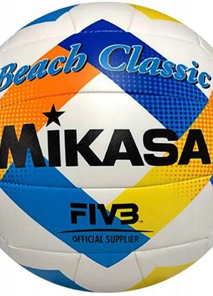 Мяч для пляжного волейбола mikasa beach classic bv543c-vxa-y (размер 5)