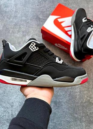 Кросівки мужские кроссовки air jordan 4 retro bred