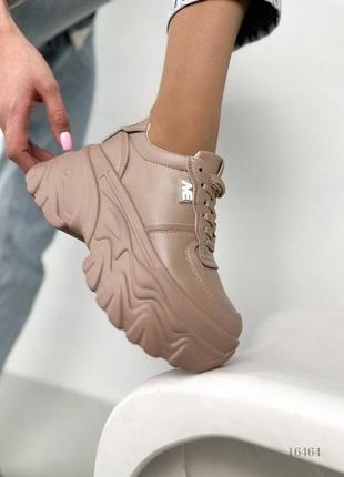 Шикарные женские кроссовки на платформе, эко кожа, 34-35-36-37-38-391 фото