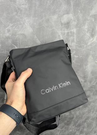 Барсетка calvin klein чорна сумка через плече чоловіча6 фото