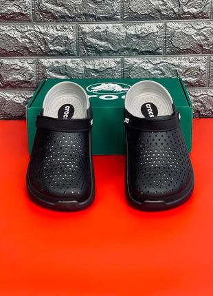 Мужские кроксы crocs чёрные шлёпанцы крокс 36-45