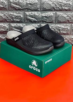 Мужские кроксы crocs чёрные шлёпанцы крокс 36-453 фото