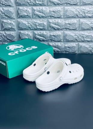 Женские кроксы crocs белые шлёпанцы крокс 36-429 фото