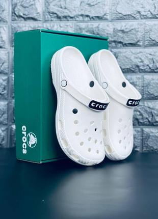 Женские кроксы crocs белые шлёпанцы крокс 36-423 фото