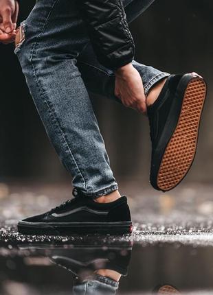 Женские кроссовки vans old skool black / ванс олд скул черные5 фото