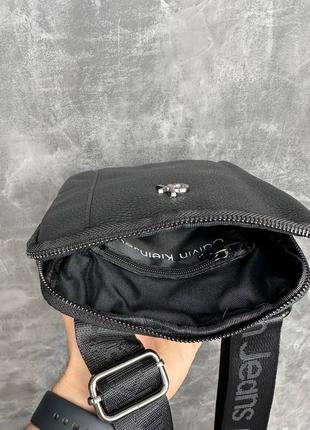 Борсетка calvin klein черная сумка через плечо мужская4 фото